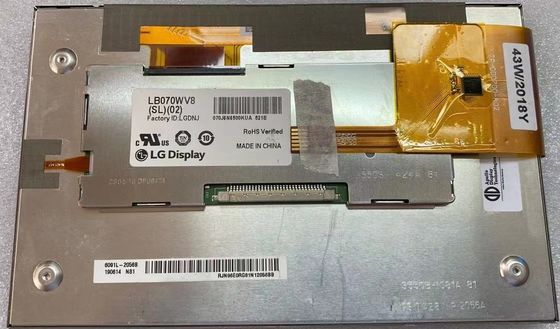 LB070WV8-SL02 LG Display 7.0 &quot;800 × 480 450cd / m2 INDUSTRIAL LCD DISPLAY 133PPI