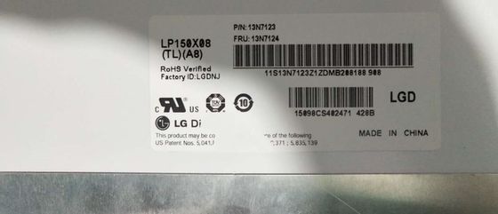 15.0" 1024x768 150cd/m2 Tft LCD Screen 85PPI LP150X08-TLA8 45/45/15/35 (نوع)