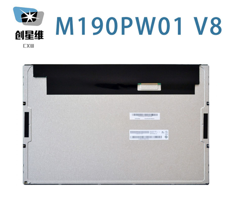 M190PW01 V8 AUO 19.0&quot; 1440 ((RGB) × 900، WXGA+ 89PPI 250 cd/m2 نمایشگر LCD صنعتی