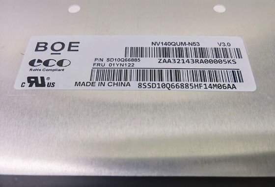 NV140QUM-N53 BOE 14.0&quot; 3840 ((RGB) × 2160، 500 cd/m2 نمایشگر LCD صنعتی