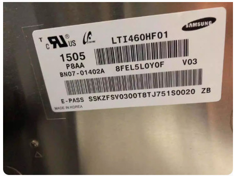LTI460HF01 سامسونگ 46" 1920 ((RGB) × 1080, 2500 cd/m2 نمایشگر LCD صنعتی