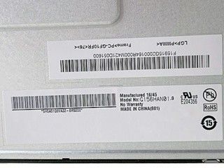 G156HAN01.0 16.2M 15.6 اینچ 40 پین سیمتری صفحه LCD TFT 89/89/89/89
