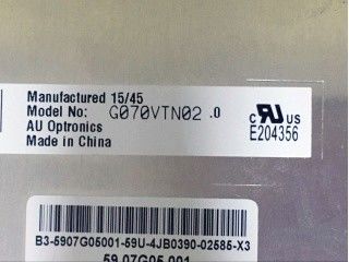 G070VTN02.0 3G ارتعاش 7 اینچ روشنایی بالا صفحه نمایش ال سی دی 65/65/50/60 (نوع)