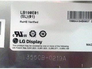 LB190E01-SL01 مقیاس خاکستری 8 بیت 19 اینچ LG TFT Display 85/85/85/85 (Min.)