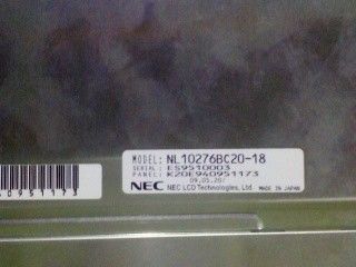 NL10276BC20-18 NEC 10.4" 1024 ((RGB) × 768, XGA 123PPI 400 cd/m2 80/80/80/80