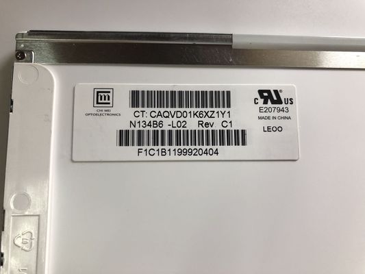 نمایشگر LCD صنعتی N134B6-L02 CMO 13.4 &quot;1366 (RGB) × 768 220 cd / m²