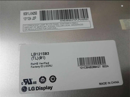 12.1" پانل LCD 800x600 TFT 450cd/m2 LB121S03-TL03 70/70/55/65 (نوع)