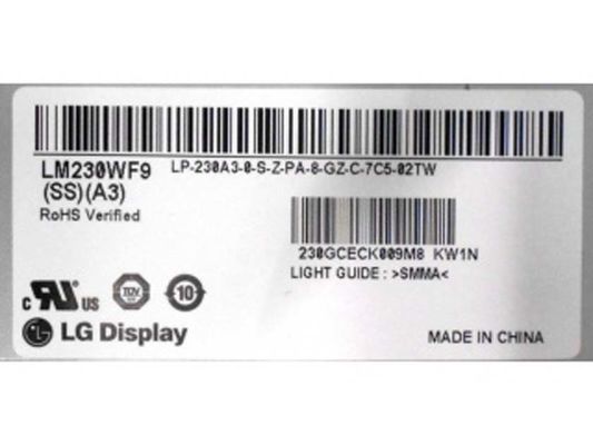 23.0 &quot;1920 × 1080 250cd / m2 Touch LCD Display 95PPI LM230WF9-SSA3