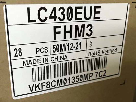 43in 51PPI Square Tft Display 1920×1080 300cd/M2 LC430EUE-FHM3 89/89/89/89 (نوع)