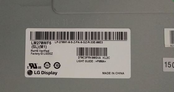 LM270WF5-SLM4 LG Display 27.0 &quot;1920 (RGB) × 1080 250 cd / m² Display LCD LCD INDUSTRIAL