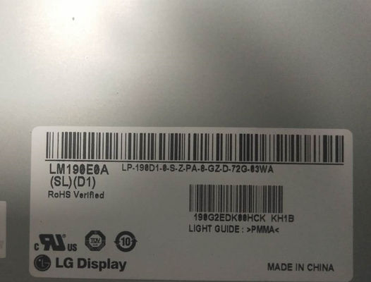 1280 × 1024 250cd / m2 86PPI WLED LCD Screen 19.0 &quot;LM190E0A-SLD1