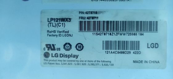 12.1 &quot;1280 × 800 124PPI WXGA TFT LCD panel 220cd / m2 LP121WX3-TLC1