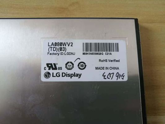 8.0 &quot;800 × 480 250cd / m2 WLED TFT LCD Panel 116PPI LA080WV2-TD01