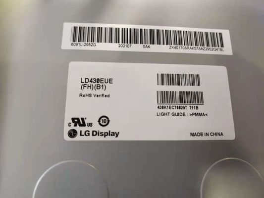 450cd/M2 RGB FHD 51PPI صفحه ال سی دی پانل 43 اینچ 1920 × 1080 LD430EUE-FHB1